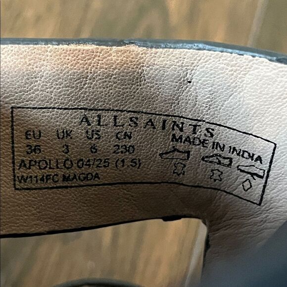 Like New ALL SAINTS Magda Studded Leather Sandals - Picture 8 of 9